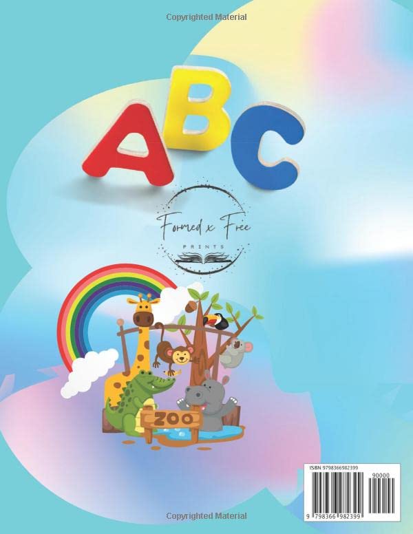 Letters and Shapes: ABC Coloring and Tracing Book for Preschool and Kindergarten, Ages 3-6; 8.5x11", 100+ pages!