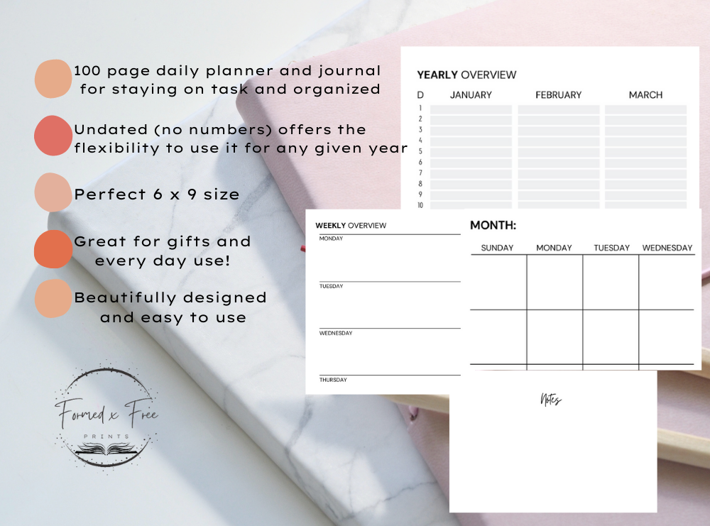 Be Your Own Kind of Beautiful: A Daily Planner: Perfect size for gift giving! (6x9 inch, 101 pgs.)