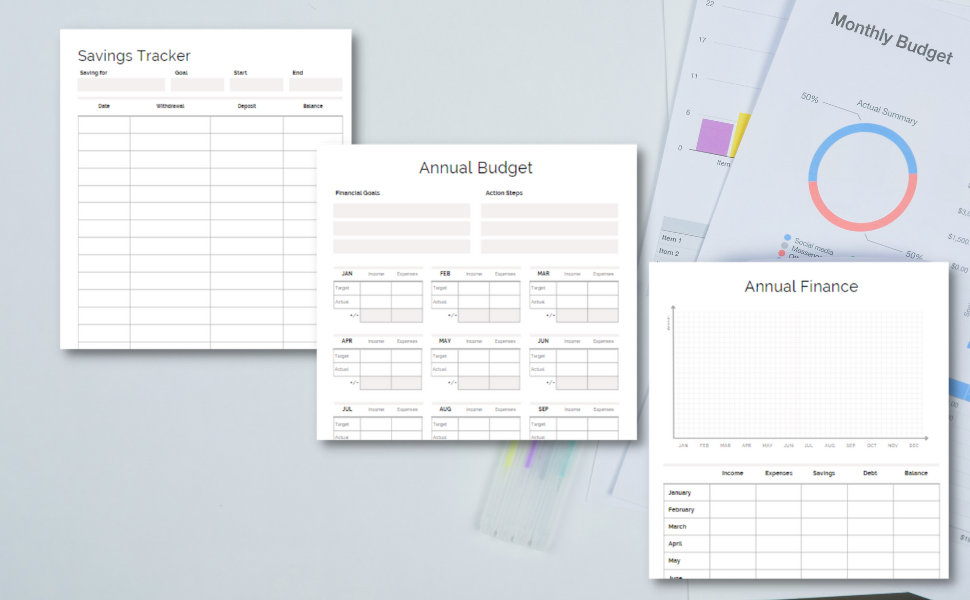 Budget Planner : Track finances and expenses throughout the year; great for gifts or New Year's Resolutions and Goals! Perfect 6x9 inch size, 80 pages!