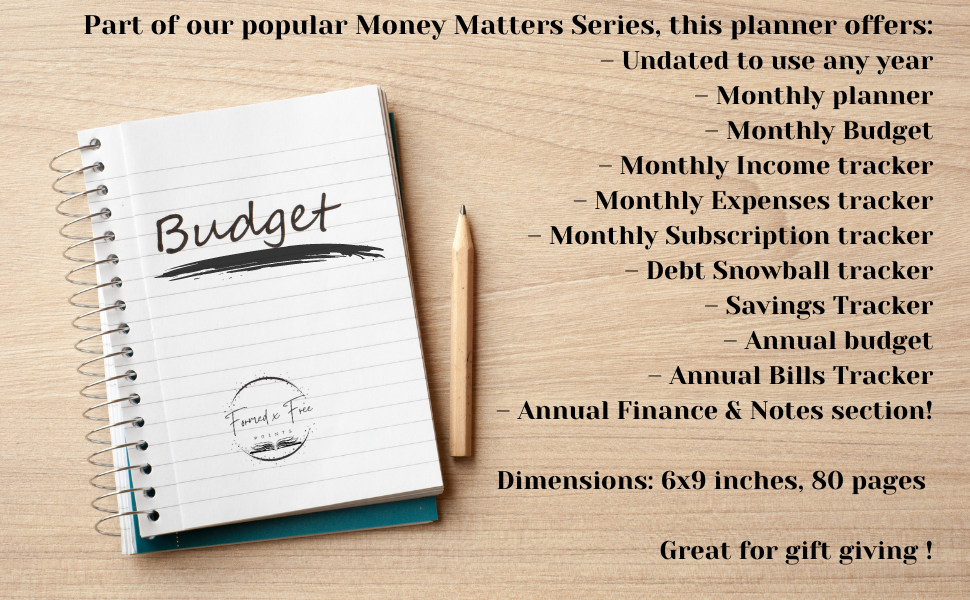 Budget Planner : Track finances and expenses throughout the year; great for gifts or New Year's Resolutions and Goals! Perfect 6x9 inch size, 80 pages!