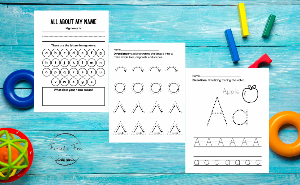 Letters and Shapes: ABC Coloring and Tracing Book for Preschool and Kindergarten, Ages 3-6; 8.5x11", 100+ pages!