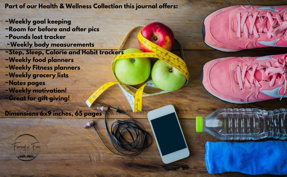 12-Week Wellness Planner : Track weight loss and wellness; stay connected to your goals! Perfect 6 x 9 inch size, 65 pages!