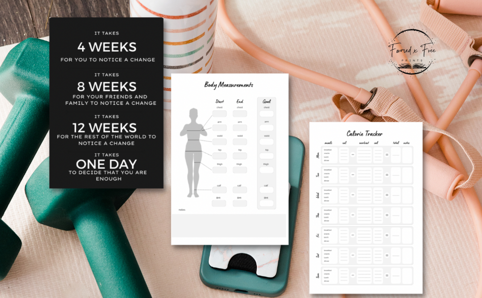 12-Week Wellness Planner : Track weight loss and wellness; stay connected to your goals! Perfect 6 x 9 inch size, 65 pages!